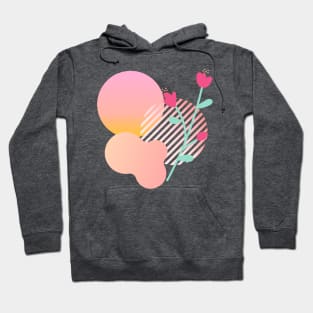 Pink flower abstract Hoodie